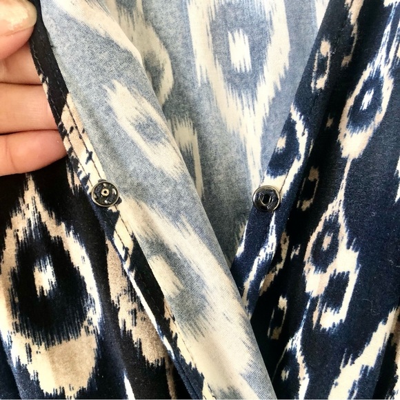 Abbeline navy blue geometric tie dye print romper size XL - Picture 6 of 8